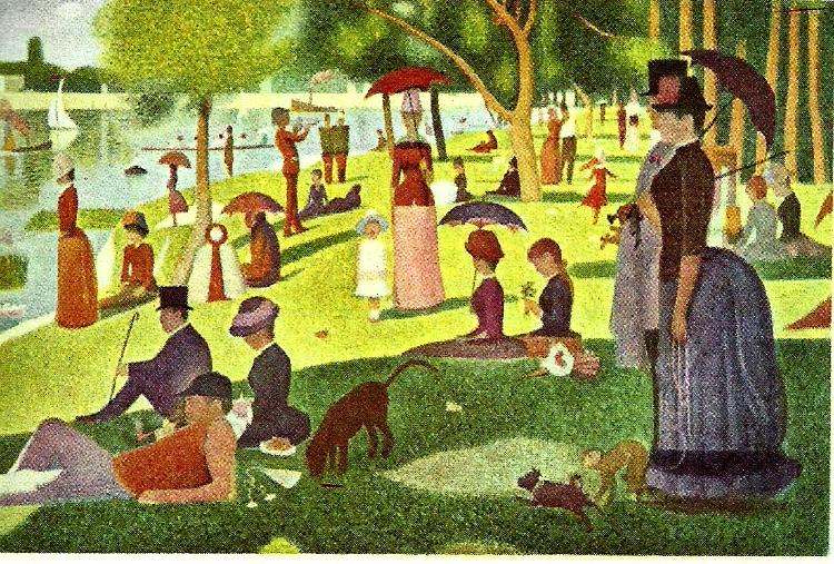 Georges Seurat en sommarsondag pa la grande jatte oil painting image